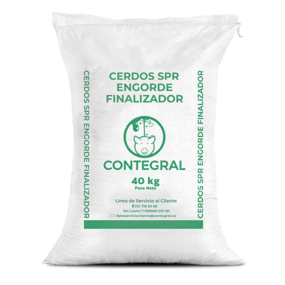 Bulto de Contegral Cerdos SPR Engorde Finalizador, distribuido por Nutricampo en Nariño, Cauca y Valle del Cauca