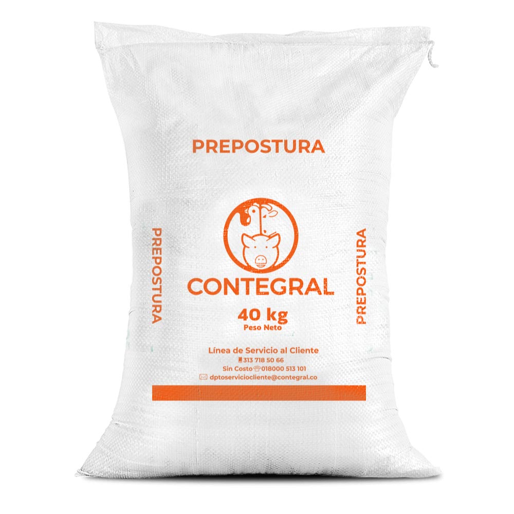Bulto de Contegral Prepostura, distribuido por Nutricampo en Nariño, Cauca y Valle del Cauca