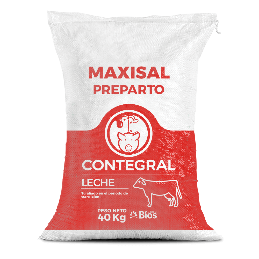 Bulto de Maxisal Preparto Leche Contegral de 40 kg, distribuido por Nutricampo en Nariño, Cauca y Valle del Cauca