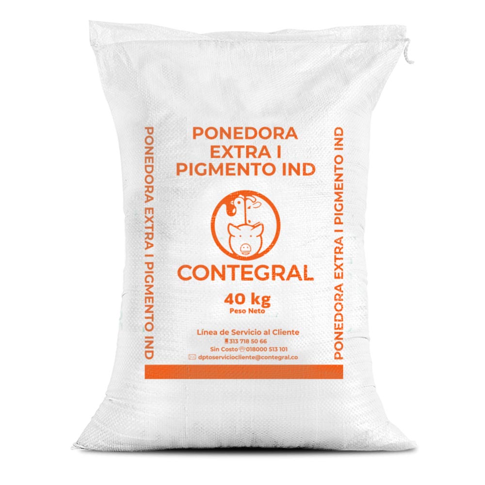 Bulto de Ponedora Extra I Pigmento IND, distribuido por Nutricampo en Nariño, Cauca y Valle del Cauca