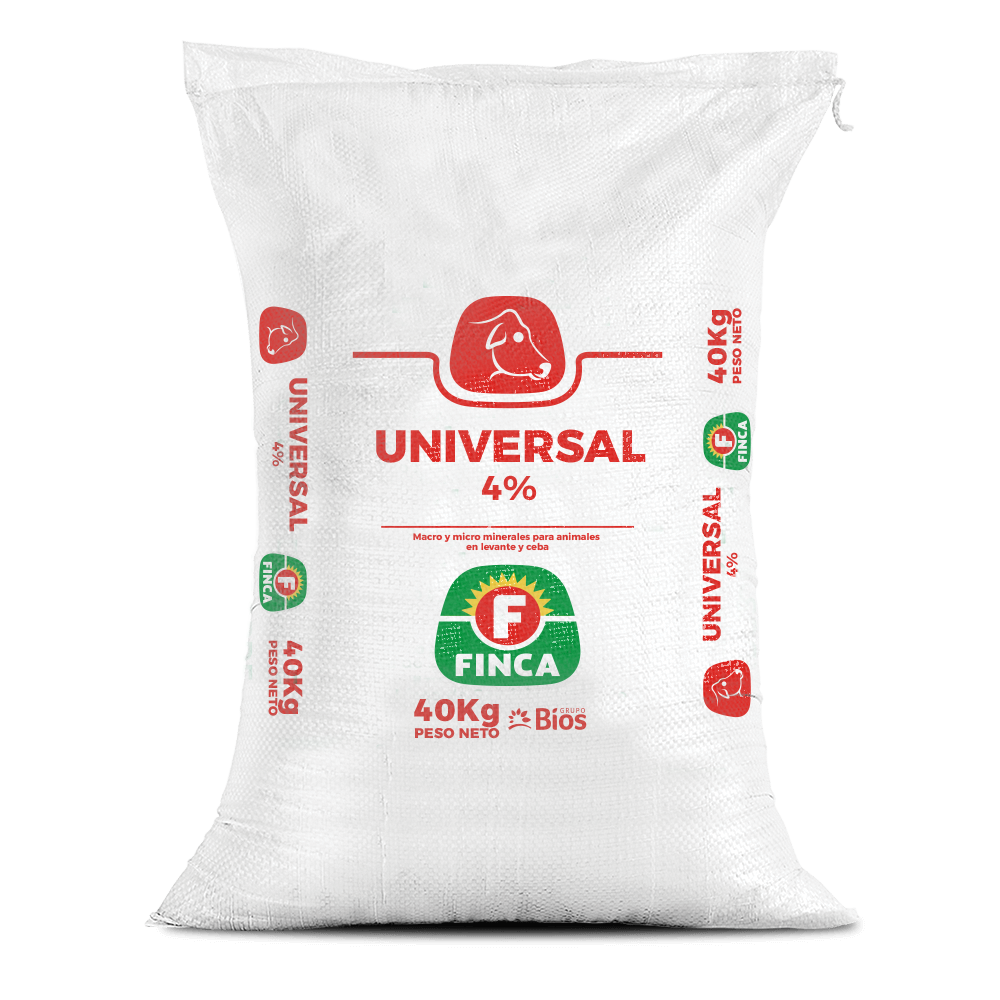 Bulto de Universal 4% Finca, distribuido por Nutricampo en Nariño, Cauca y Valle del Cauca
