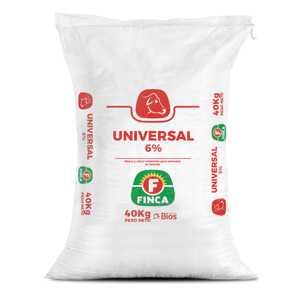 Bulto de Universal 6% Finca, distribuido por Nutricampo en Nariño, Cauca y Valle del Cauca