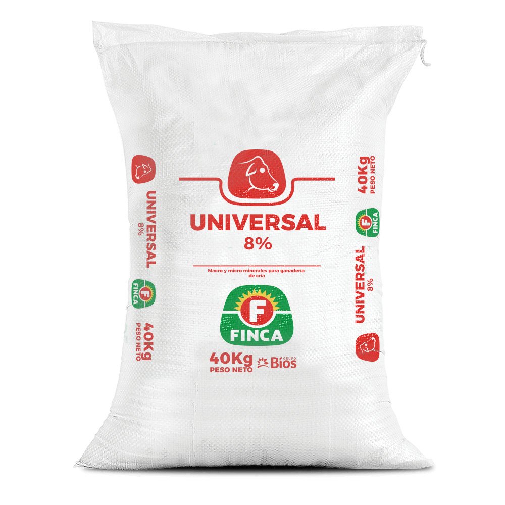 Bulto de Universal 8% Finca, distribuido por Nutricampo en Nariño, Cauca y Valle del Cauca